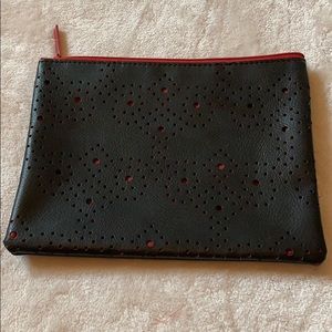COLE HAAN Make-up Case, Black & Red
